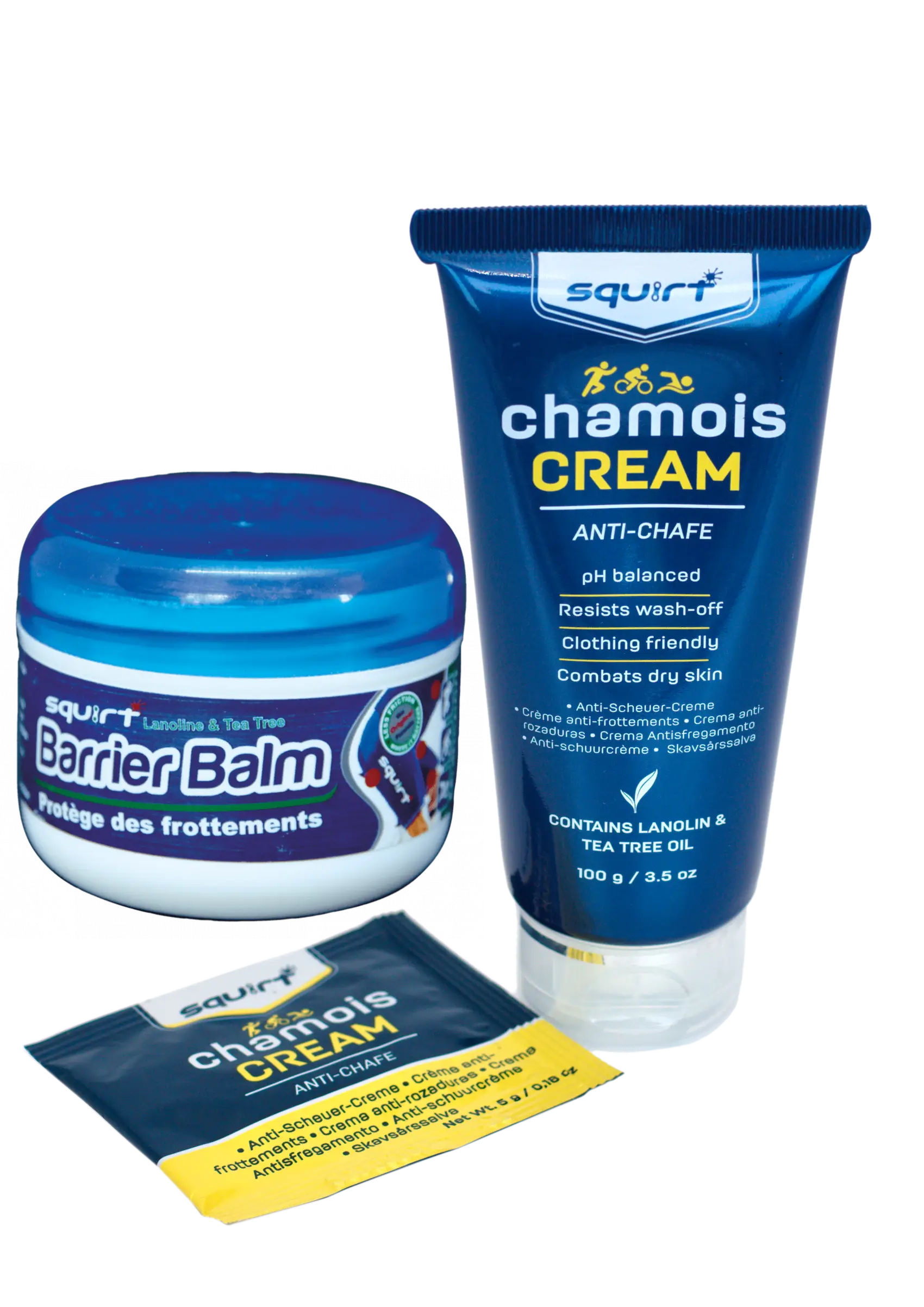 Squirt Barrier Balm et Chamois Cream