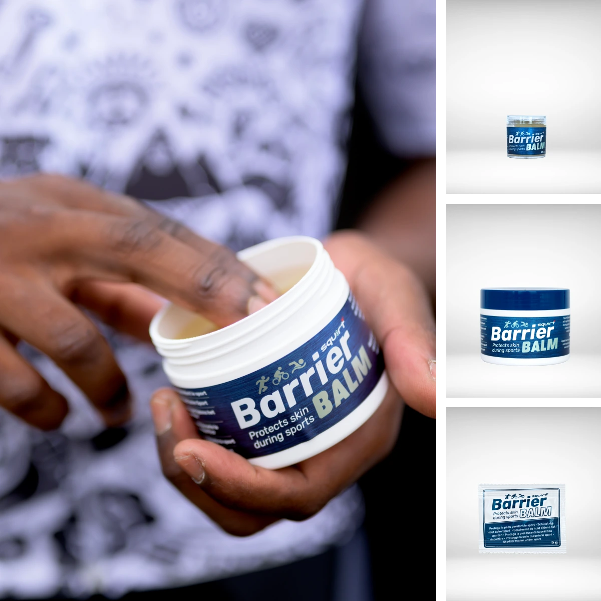 Barrier Balm Squirt et ses différents conditionnements